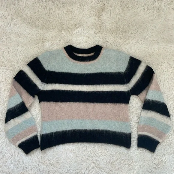 Ba&sh lady pullover Alpaca striped sweater made in Italy - size 0 - Picture 6 of 10